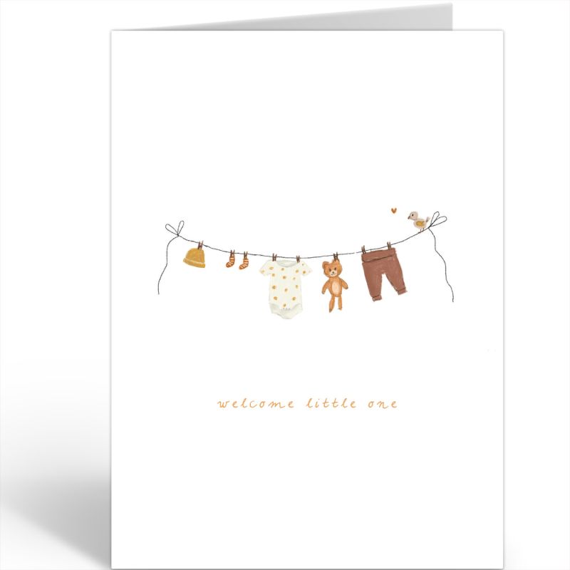 Wenskaart Nadine · WELCOME LITTLE ONE ORANJE