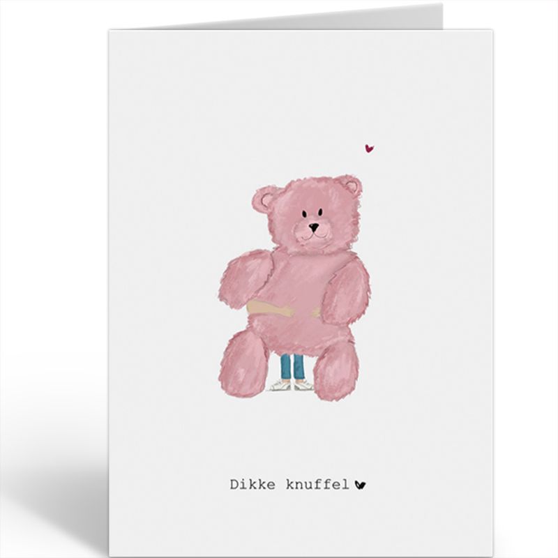 Wenskaart Nadine · DIKKE KNUFFEL - KNUFFELBEER