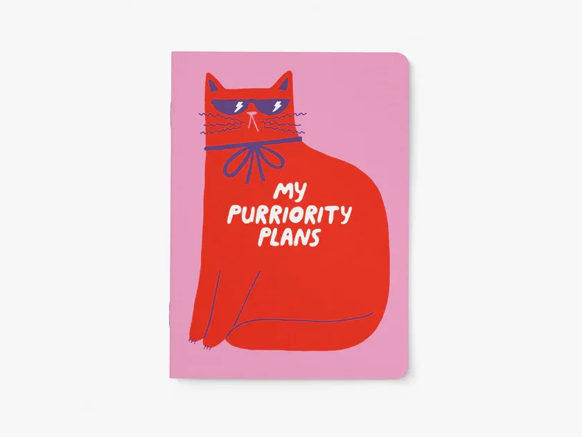 Notebook "my purriority plans"