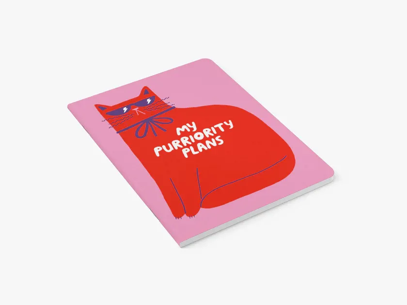 Notebook "my purriority plans"
