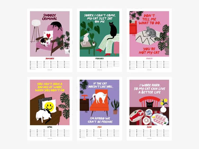 Wall calender petisfaction "cats" No 2.