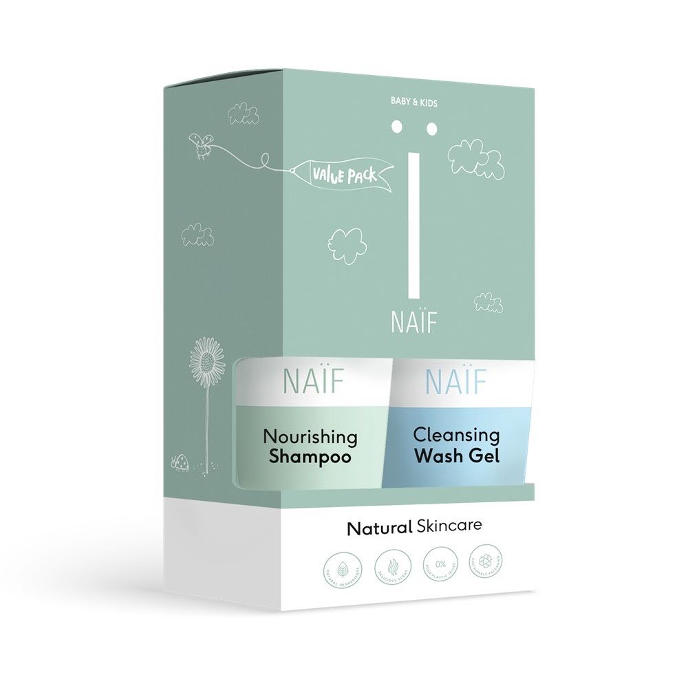 Naïf · Voordeelverpakking shampoo/washgel - 200 ml