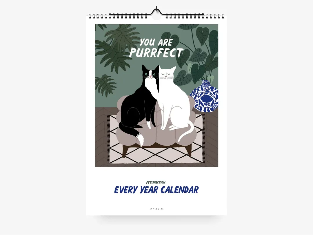 Wall calender petisfaction "cats"