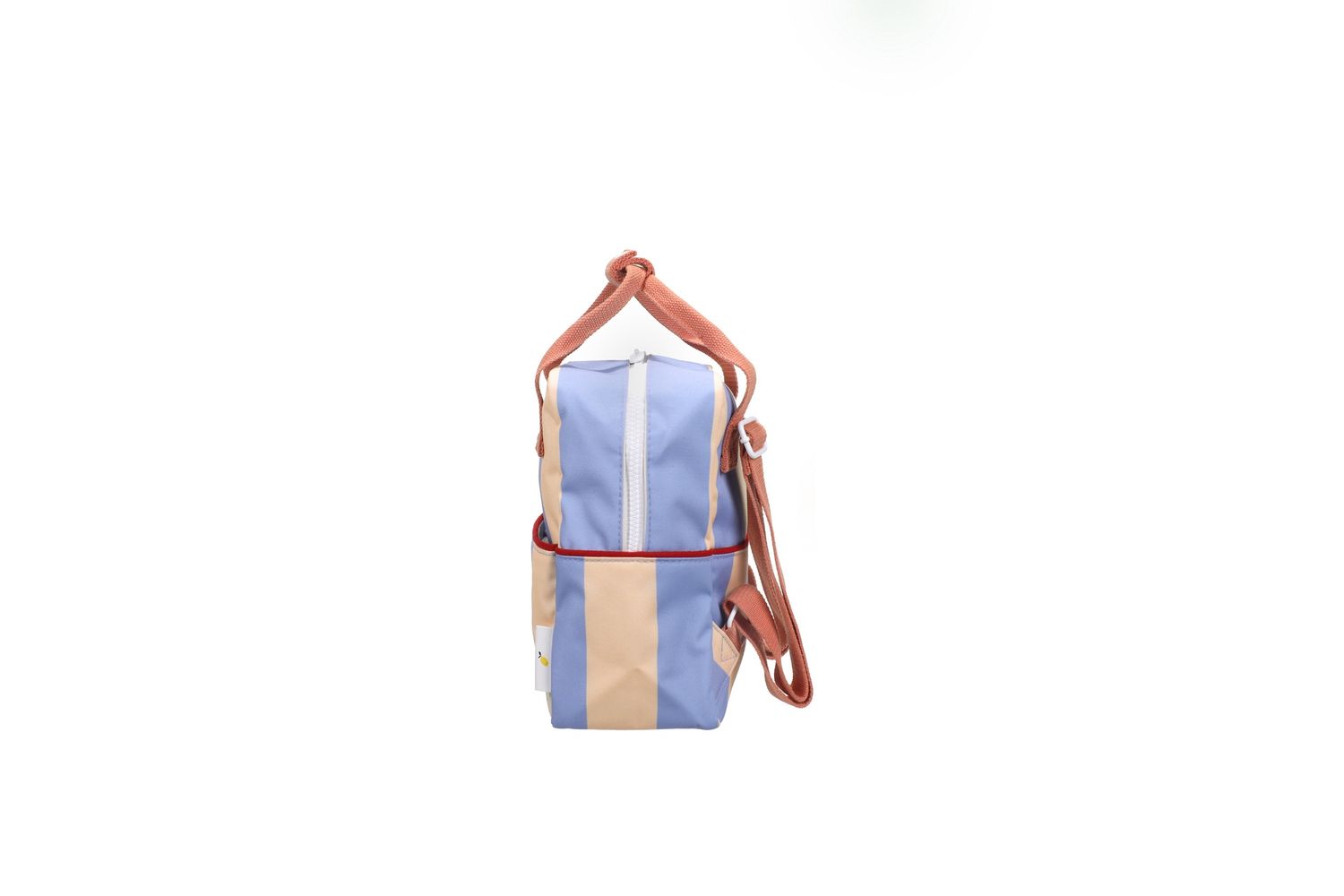 Rugzak small 'stripes' cloud blue + tiggy beige