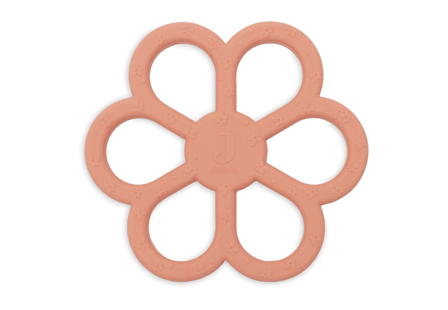 Jollein · Bijtring Siliconen Flower Coral Rose