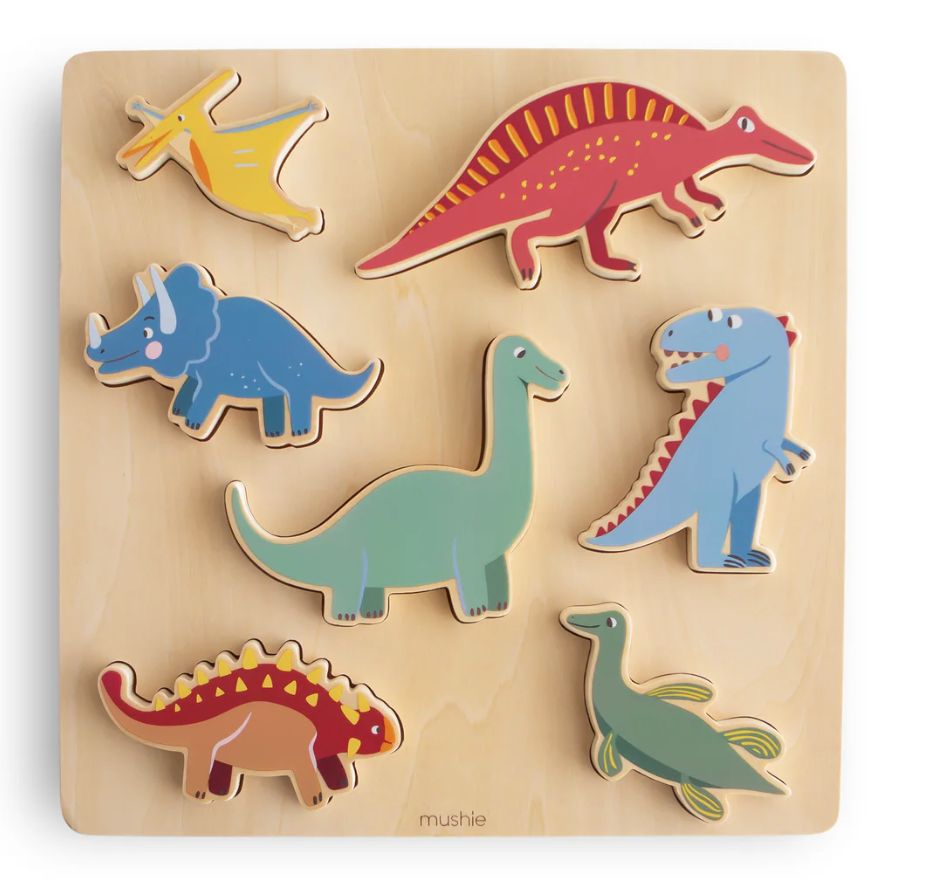 MUSHIE · Houten dino puzzel