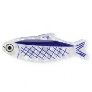 Haarklem vis white-blue
