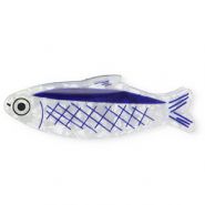 Haarklem vis white-blue