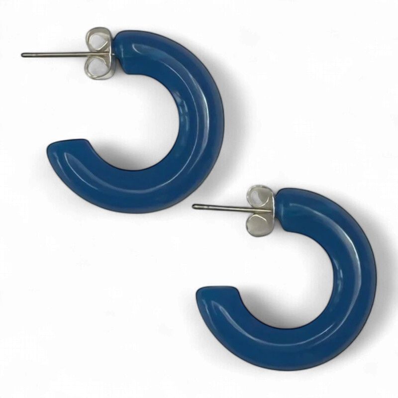 Bybjor · Earrings marble · Cobalt blue