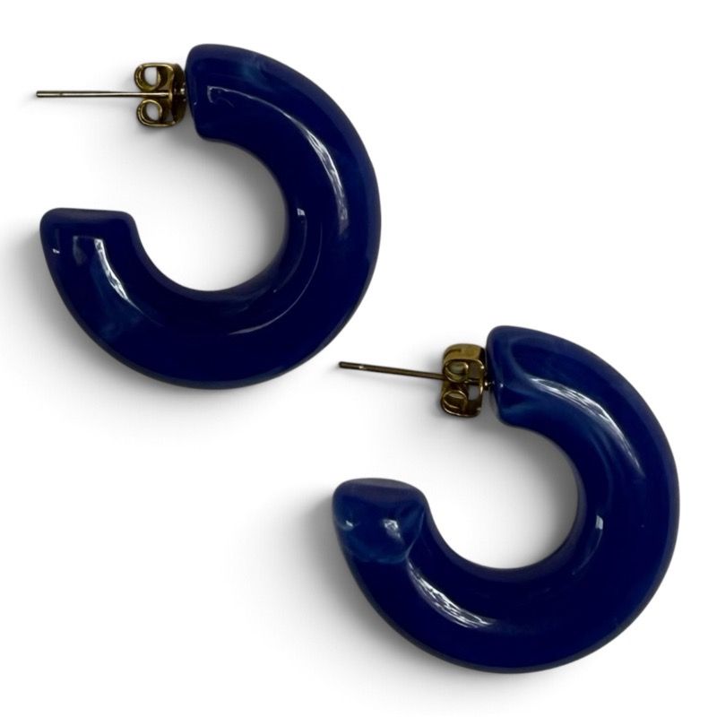 Bybjor · Earrings marble · Cobalt blue