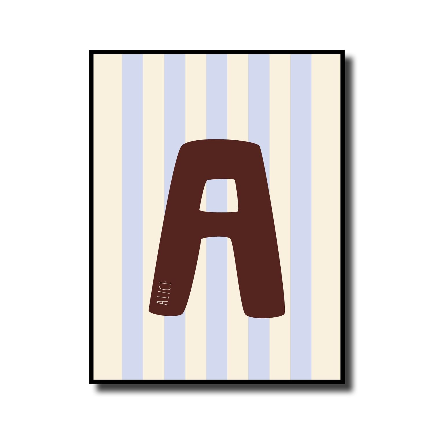 Illustratie geboorte naam op maat