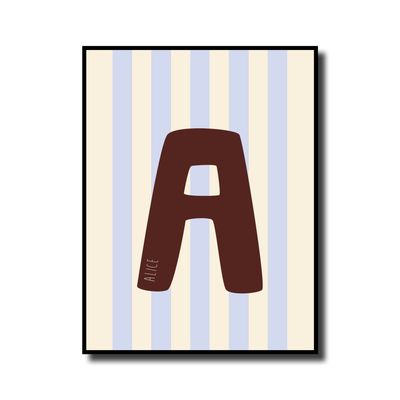 Illustratie geboorte naam op maat