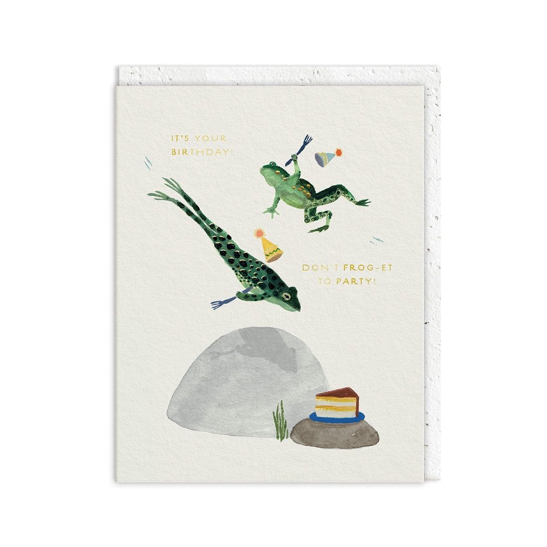 Wenskaart · Don't Frog-et to Party