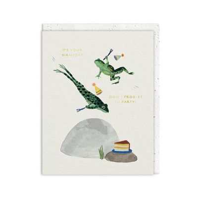 Wenskaart · Don't Frog-et to Party