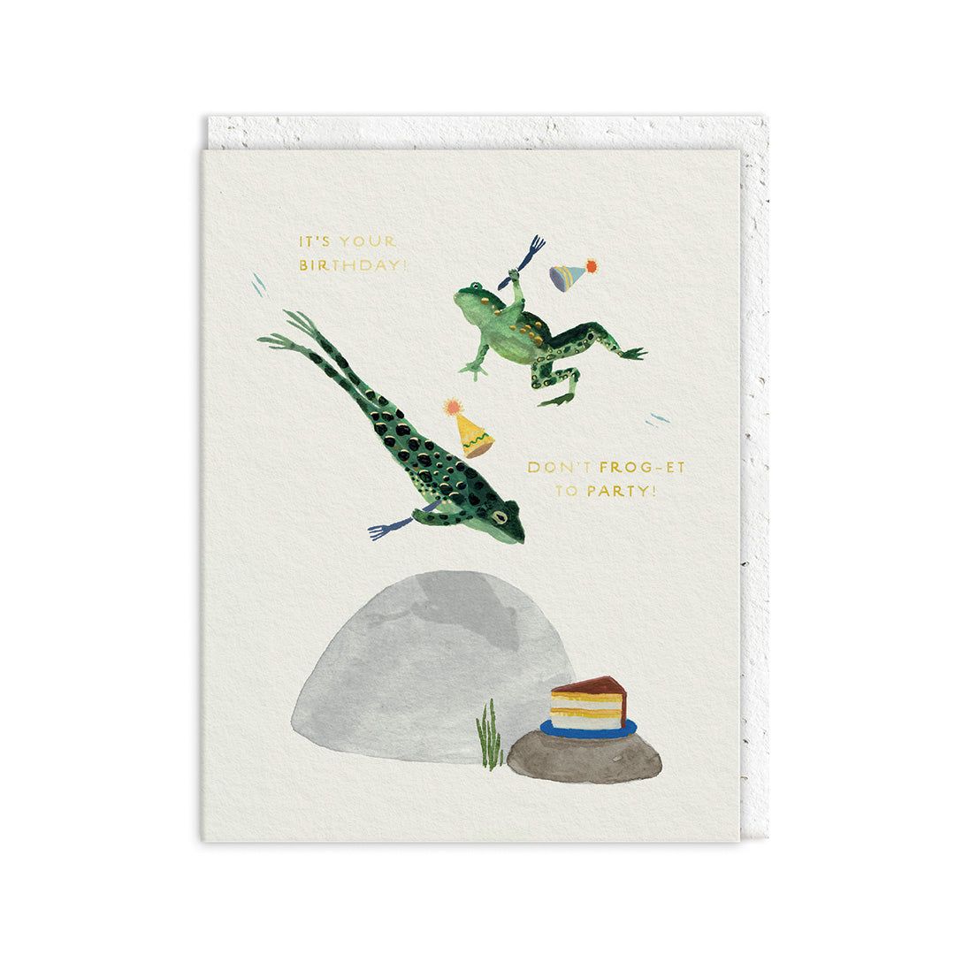 Wenskaart · Don't Frog-et to Party