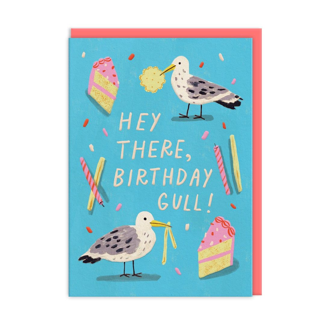 Wenskaart · Hey There Birthday Gull
