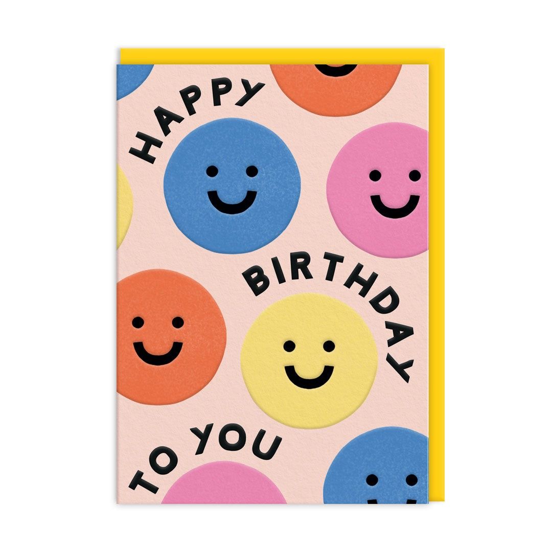 Wenskaart · Happy Birthday Smiley