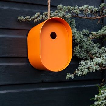 REX · Ovaal bamboevezel vogelhuisje - Oranje