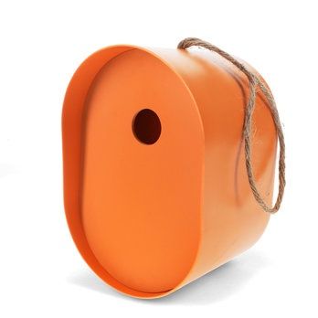 REX · Ovaal bamboevezel vogelhuisje - Oranje