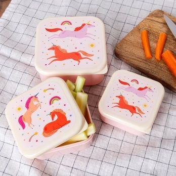 REX · Snackboxen (set van 3) - Eenhoorn