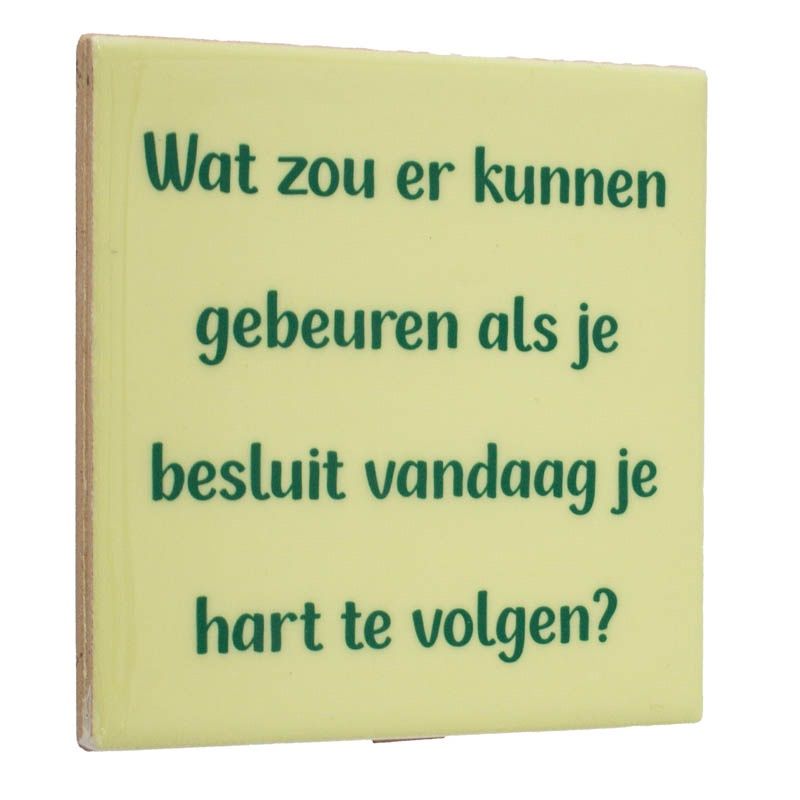 Tegeltje · hart volgen