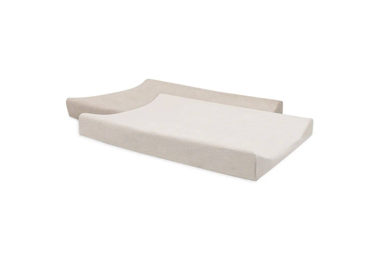 Jollein · Beige aankleedkussenhoes Badstof - 2 Stuks