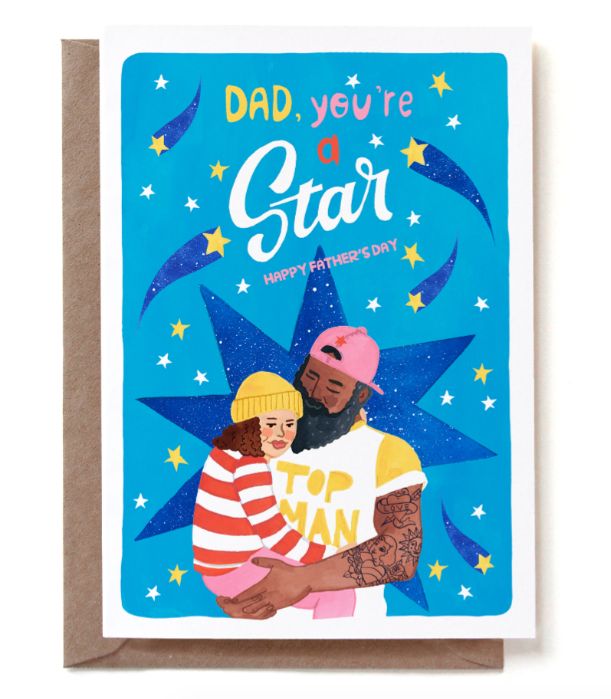 Wenskaart · vaderdag dad you are a star
