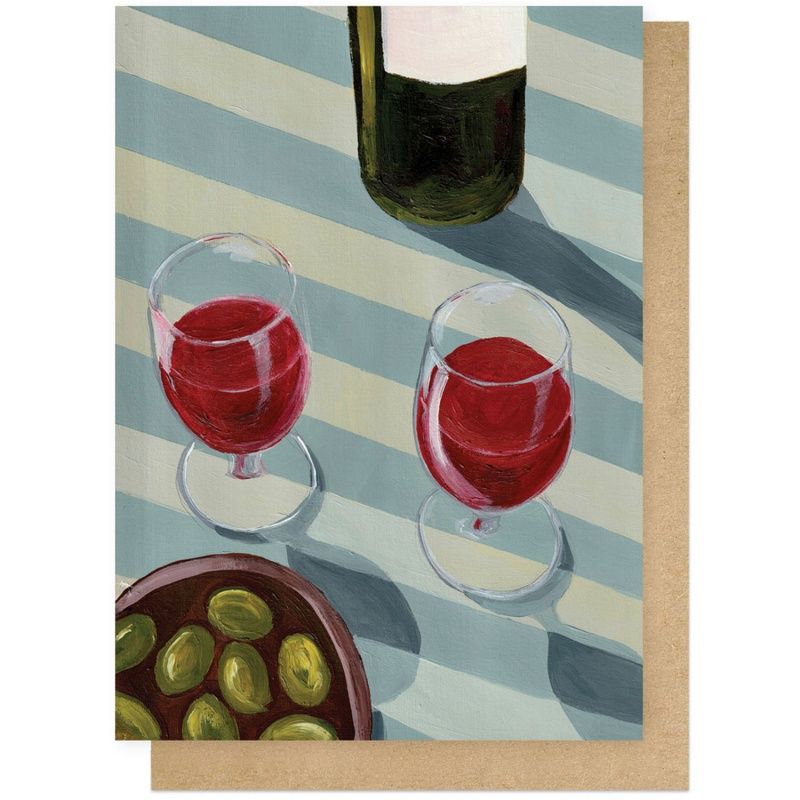 Wenskaart Blue wine time