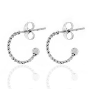 Oorbellen creolen 12mm silver