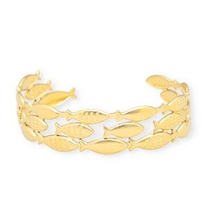 Armband stainless steel bangle gold fish