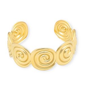 Armband stainless steel bangle spirals gold