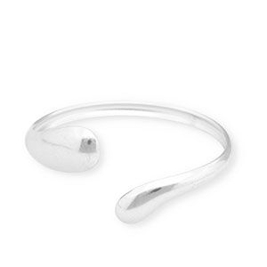Armband stainless steel bangle silver druppel