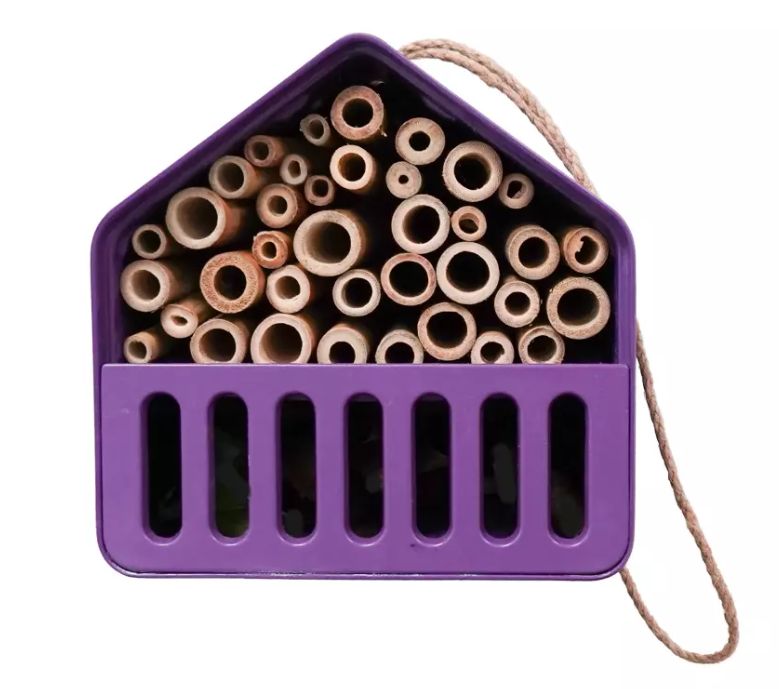Insectenhotel huis paars