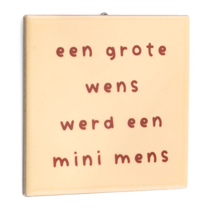 Tegeltje · een grote wens