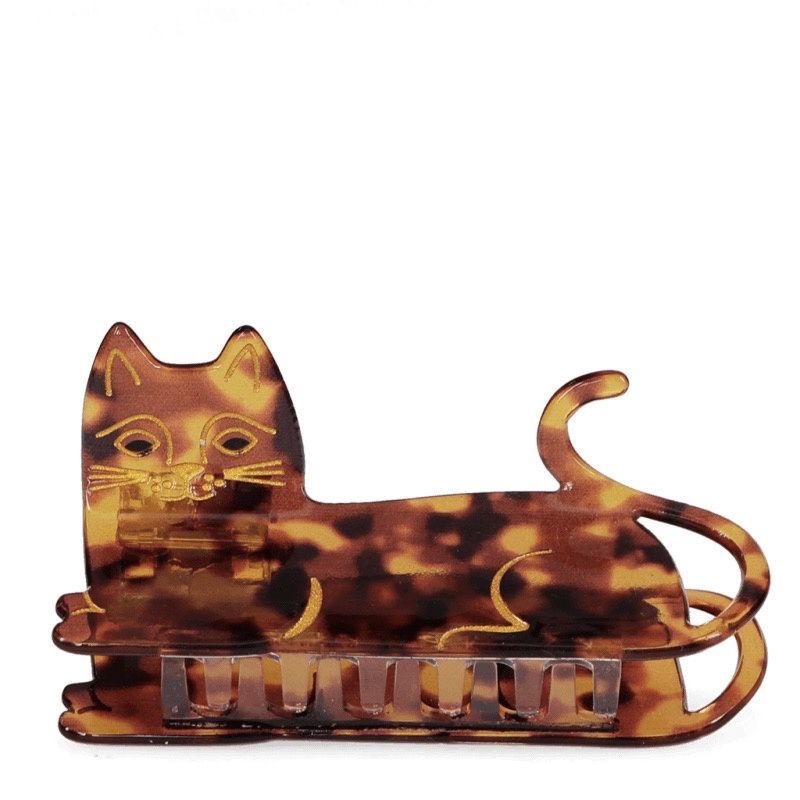 REX · Haar klem - Kat bruin