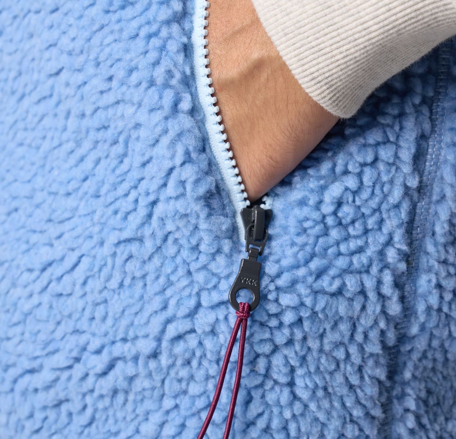 Billybelt · Dames sherpa jas met rits - Blauw/groen