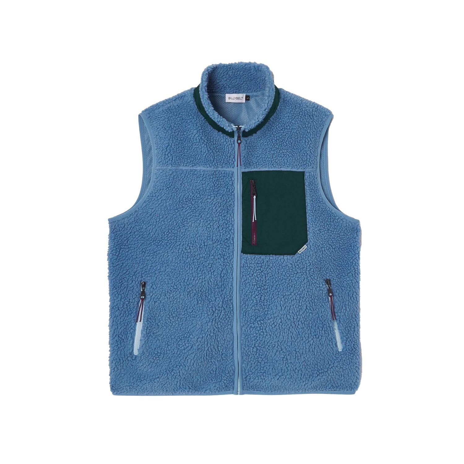 Billybelt · Dames sherpa jas met rits - Blauw/groen