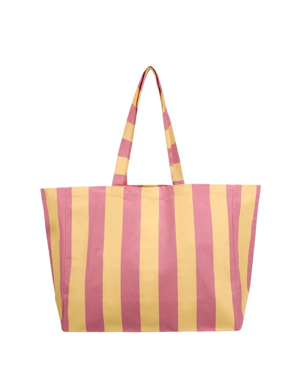 Katoenen strand tas · stripes - rosebay + apple crub