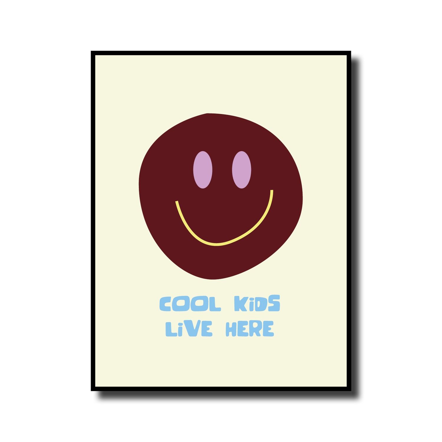 Print in lijst 'Cool kids live here smiley'