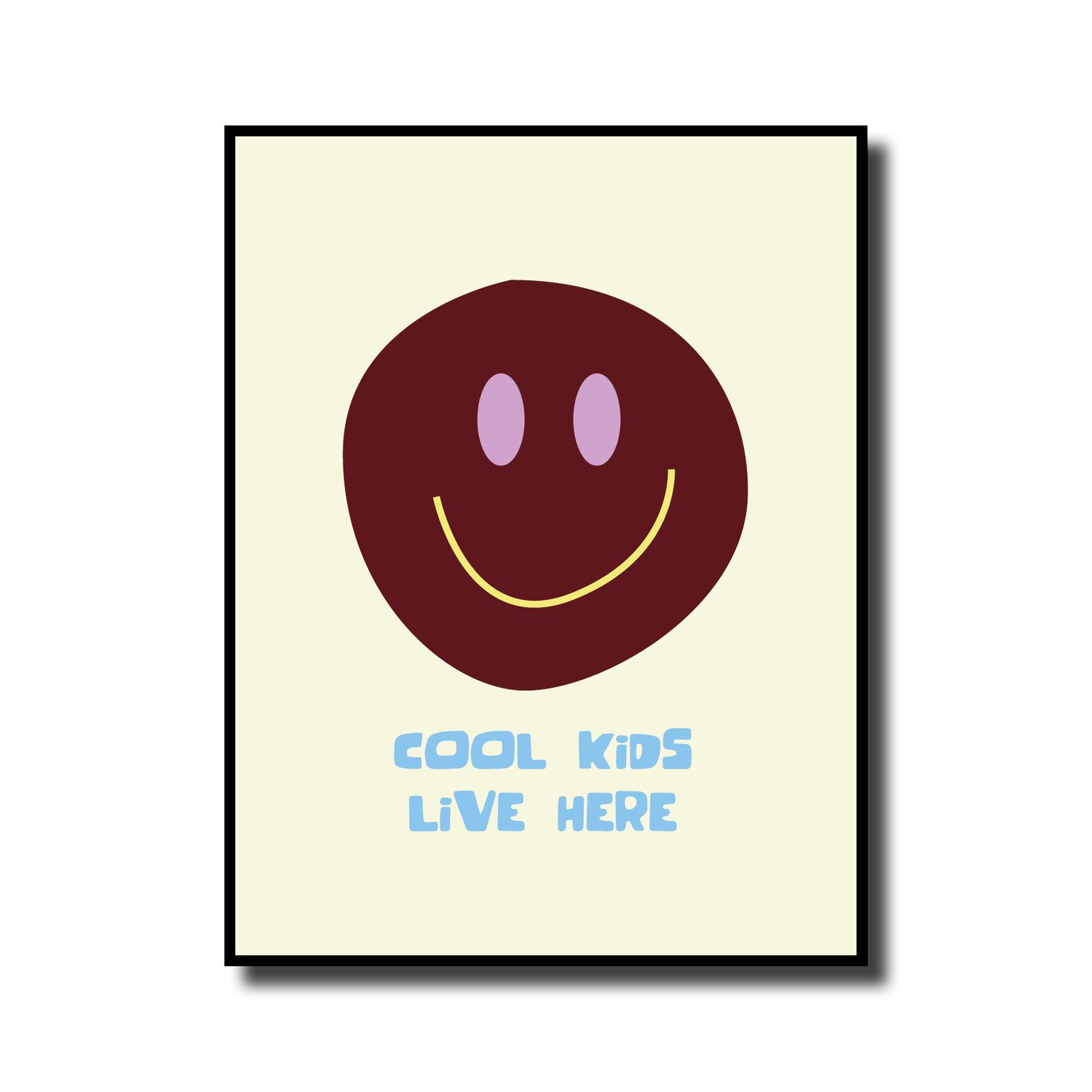 Print in lijst 'Cool kids live here smiley'