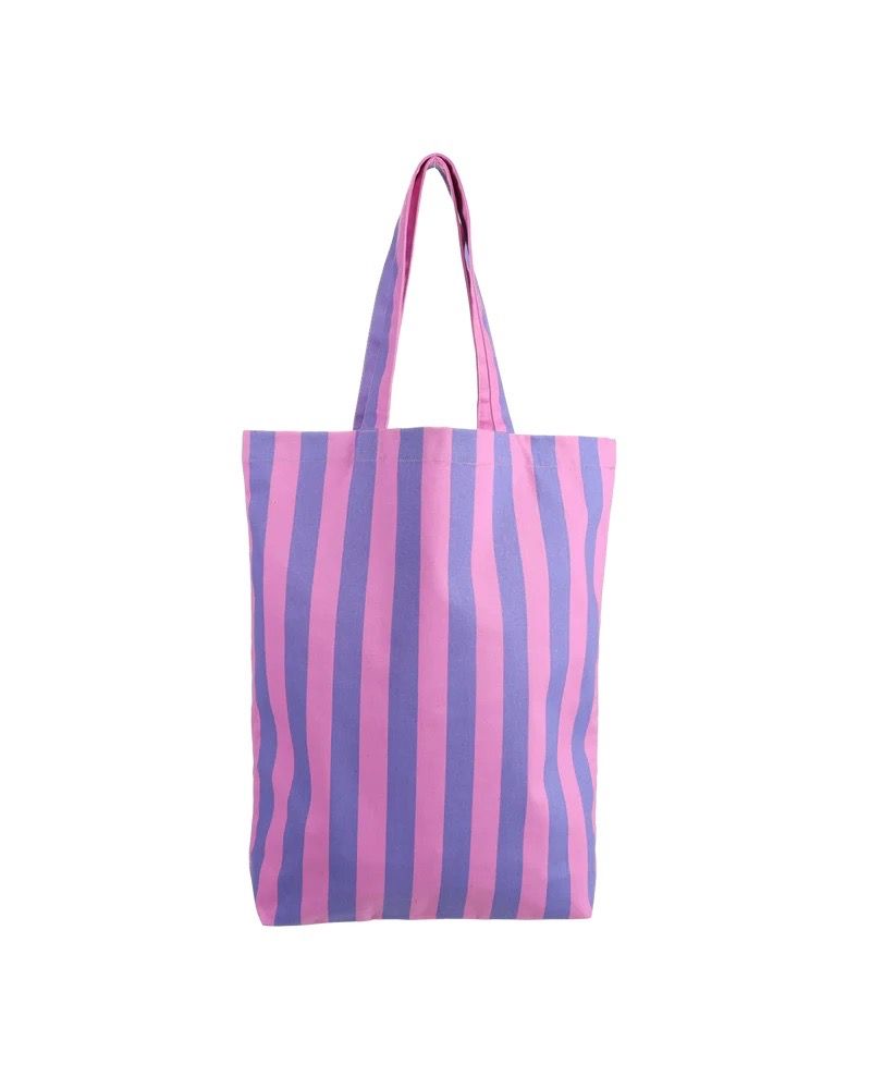 Katoenen tas · stripes · wisteria + cornflower