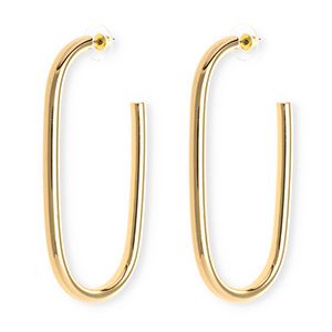 Oorbellen oval gold
