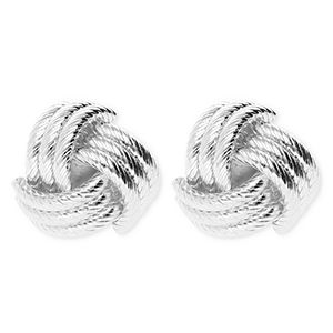 Oorstekers knot rope silver
