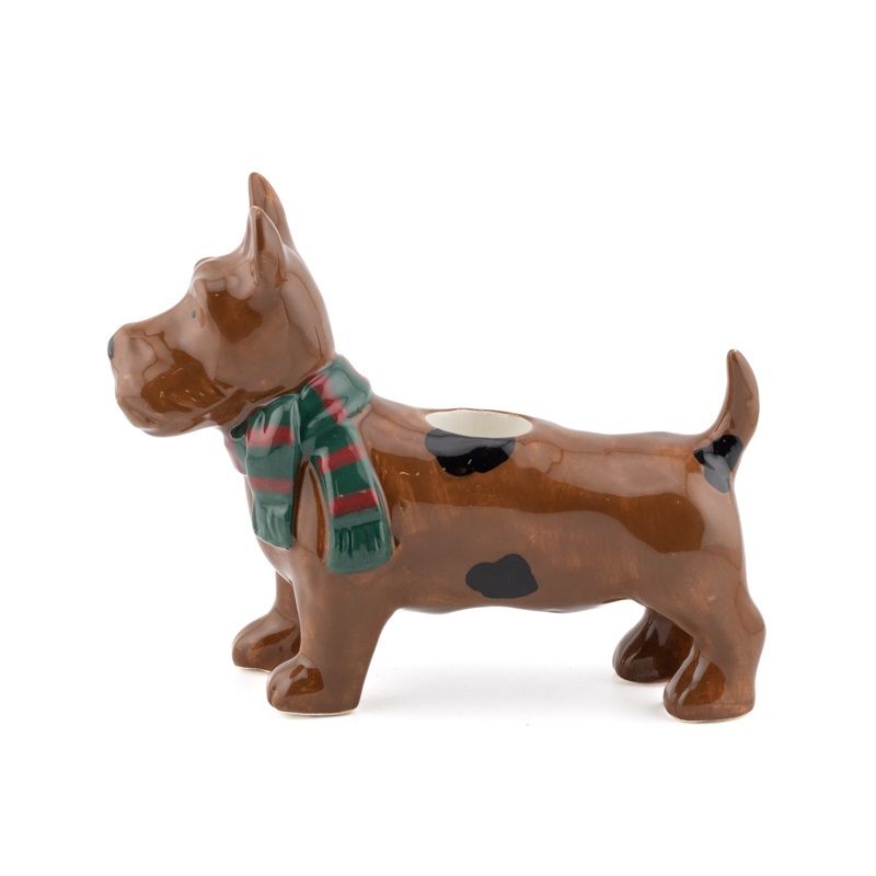Aardewerk kaarsenstandaard Terrier