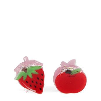 REX · Haar klem clips - set van 2 - Appel en aardbei