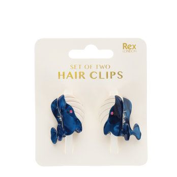 REX · Haar klem clips - set van 2 - Walvissen