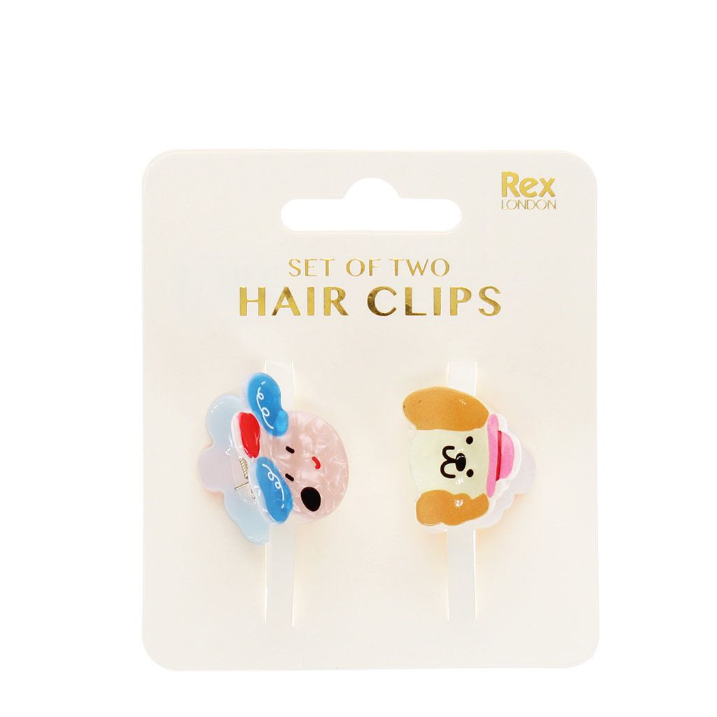 REX · Haar klem clips - set van 2 - Hondjes