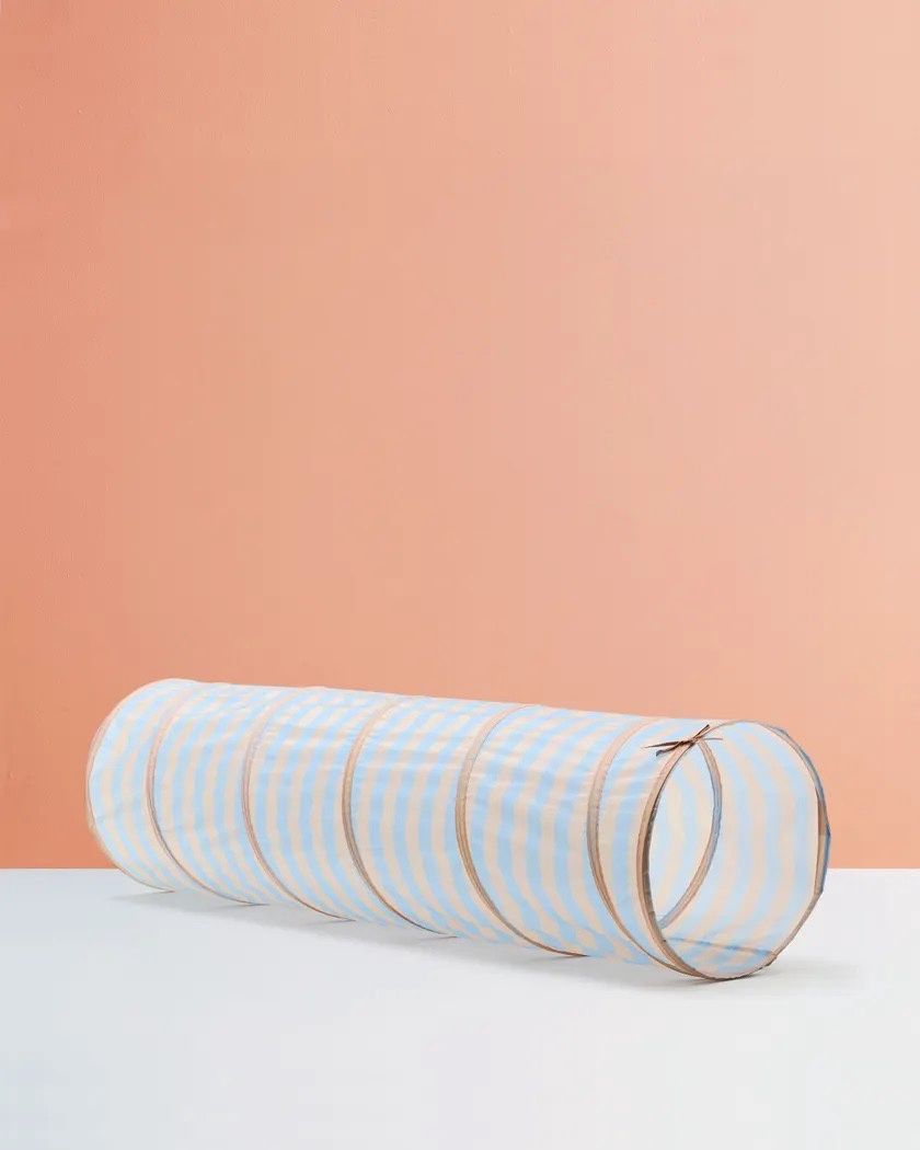 Kids Concept · Tunnel gestreept licht blauw