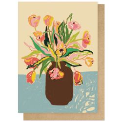 Wenskaart Tulis Vase