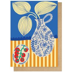 Wenskaart Porcelain and Tomatoes
